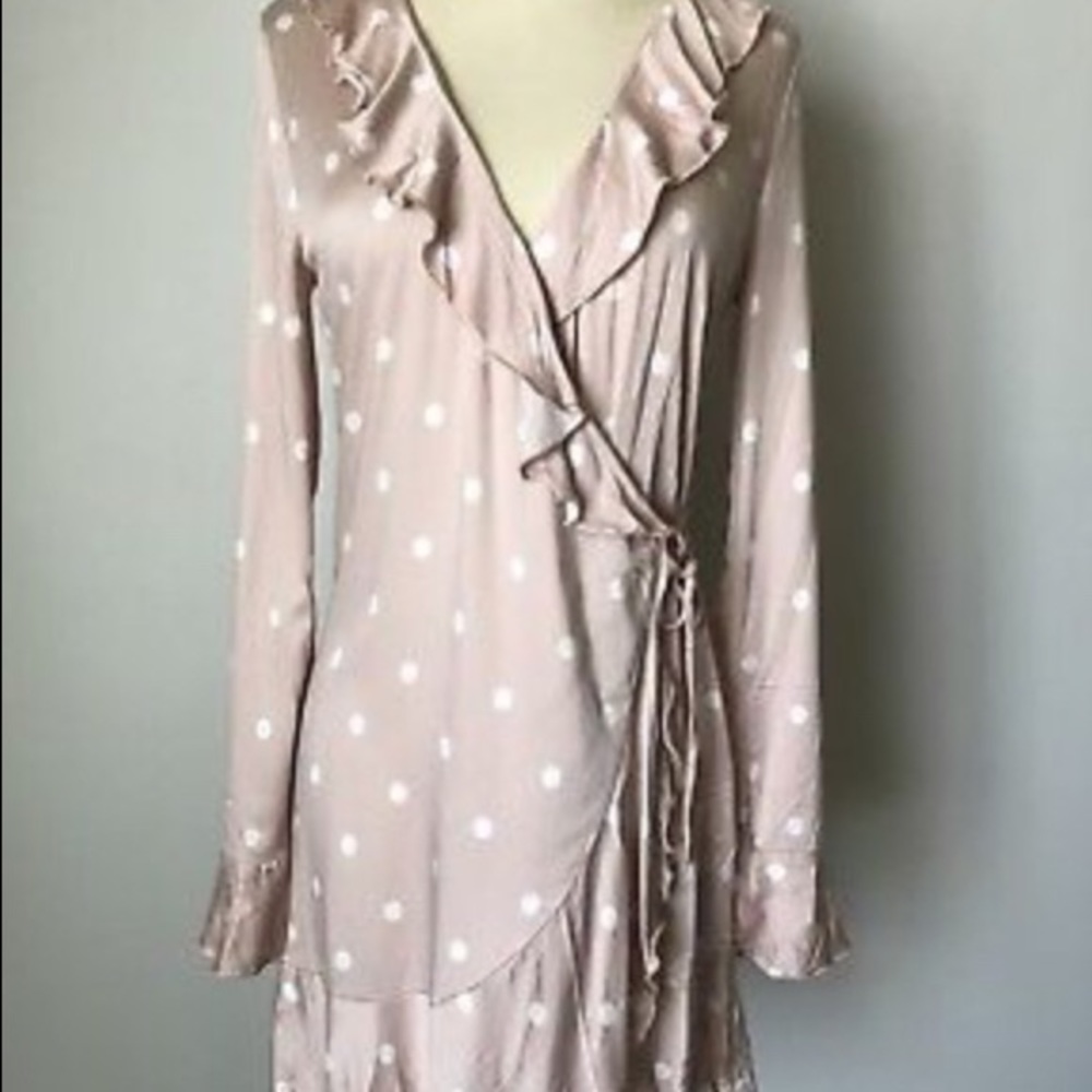 NWT URBAN OUTFITTERS MAUVE polka dot dress